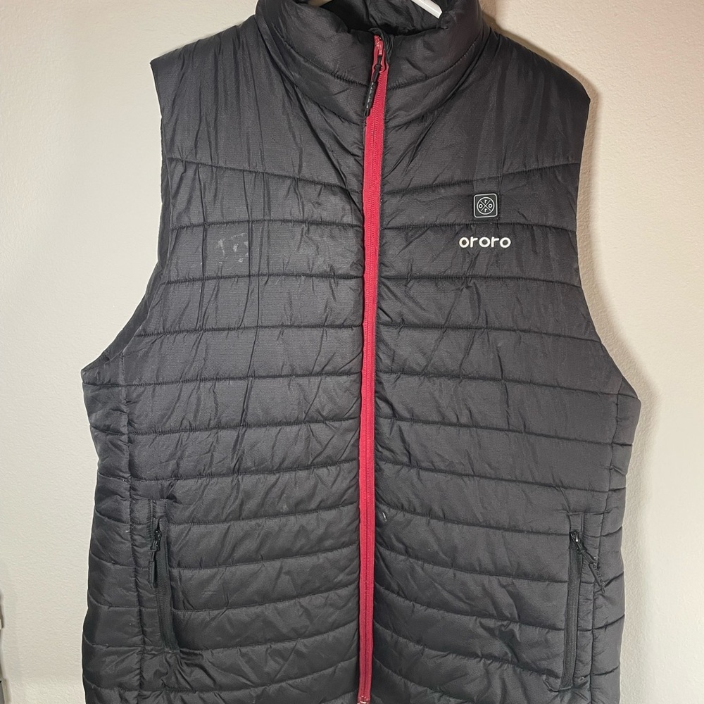 Ororo Heated Puffer Vest Women 2XL Black Full Zip Sleeveless No Battery Untested